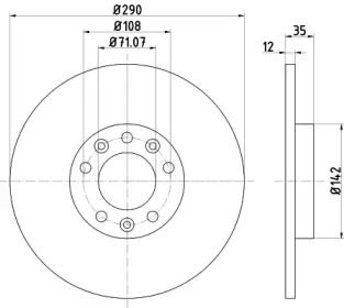 Тормозной диск HELLA 8DD 355 120-421