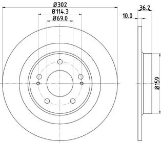 Тормозной диск HELLA 8DD 355 120-431