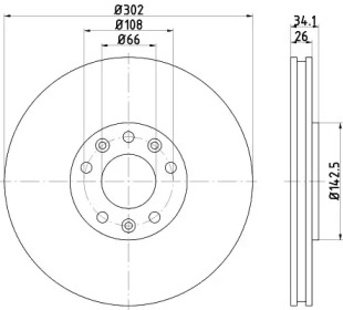 Тормозной диск HELLA 8DD 355 120-501