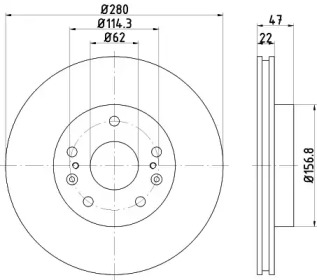 Тормозной диск HELLA 8DD 355 120-521