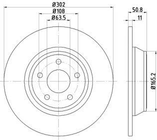 Тормозной диск HELLA 8DD 355 122-451