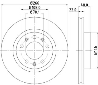 Тормозной диск HELLA 8DD 355 120-541