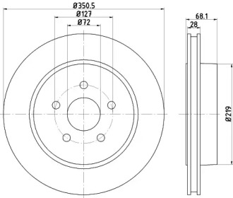 Тормозной диск HELLA 8DD 355 120-911