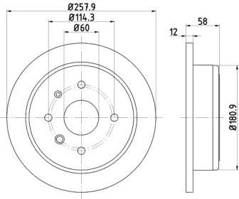 Тормозной диск HELLA 8DD 355 120-921