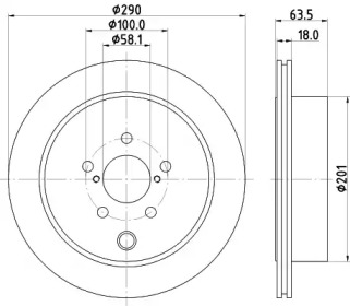 Тормозной диск HELLA 8DD 355 122-281