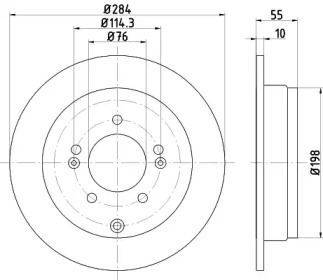 Тормозной диск HELLA 8DD 355 122-291