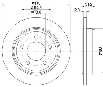 Тормозной диск HELLA 8DD 355 122-361