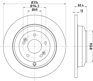 Тормозной диск HELLA 8DD 355 122-471