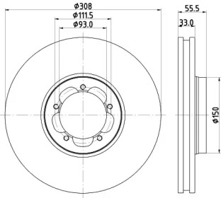 Тормозной диск HELLA 8DD 355 123-131