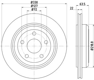 Тормозной диск HELLA 8DD 355 122-511