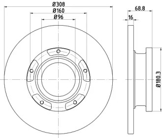 Тормозной диск HELLA 8DD 355 122-761