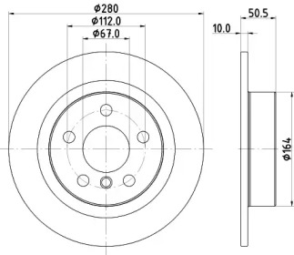 Тормозной диск HELLA 8DD 355 122-661