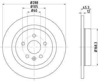 Тормозной диск HELLA 8DD 355 122-741