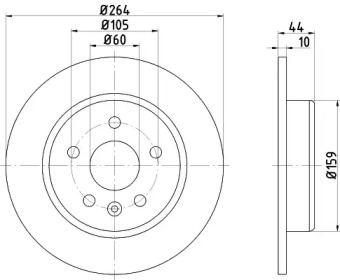 Тормозной диск HELLA 8DD 355 122-751