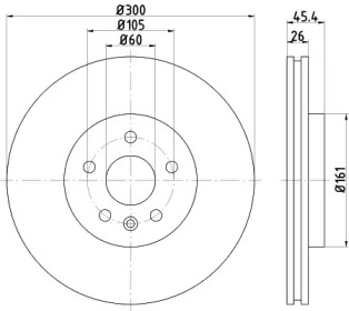 Тормозной диск HELLA 8DD 355 122-851