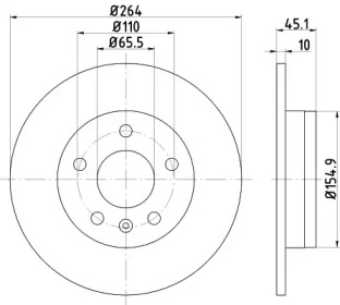 Тормозной диск HELLA 8DD 355 122-821