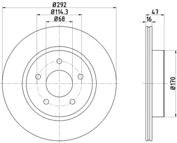 Тормозной диск HELLA 8DD 355 123-061