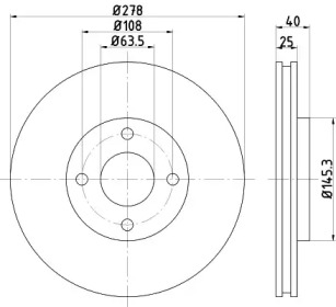 Тормозной диск HELLA 8DD 355 123-461