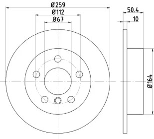 Тормозной диск HELLA 8DD 355 123-491