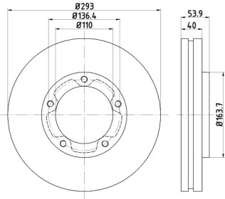 Тормозной диск HELLA 8DD 355 125-111