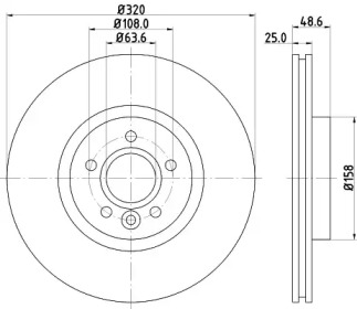 Тормозной диск HELLA 8DD 355 125-151