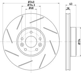 Тормозной диск HELLA 8DD 355 125-211