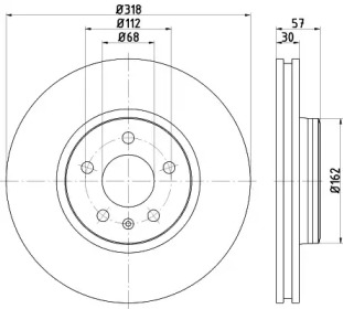 Тормозной диск HELLA 8DD 355 125-181