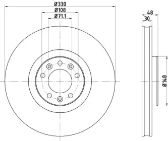 Тормозной диск HELLA 8DD 355 125-331