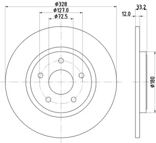 Тормозной диск HELLA 8DD 355 125-311