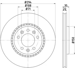 Тормозной диск HELLA 8DD 355 125-401