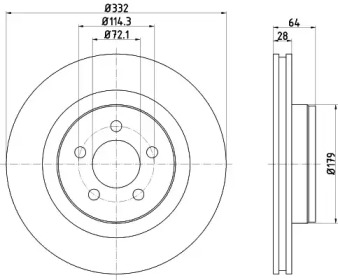 Тормозной диск HELLA 8DD 355 125-441