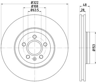 Тормозной диск HELLA 8DD 355 125-471