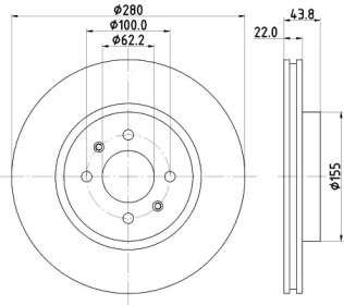 Тормозной диск HELLA 8DD 355 125-501