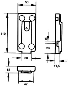 Несущая пластина HELLA 9BP 561 006-012