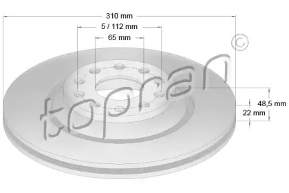 Тормозной диск TOPRAN 110 418