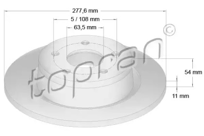 Тормозной диск TOPRAN 302 249