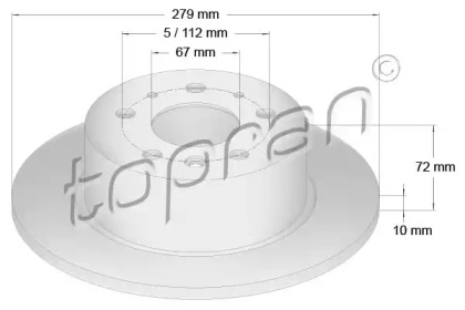 Тормозной диск TOPRAN 400 859