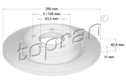 Тормозной диск TOPRAN 302 333