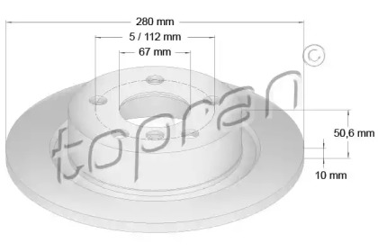 Тормозной диск TOPRAN 503 073