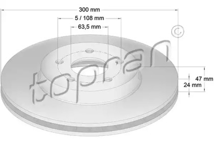 Тормозной диск TOPRAN 301 956