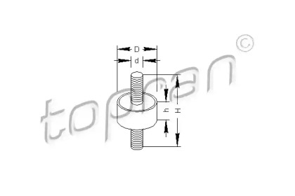 Кронштейн, топливный насос TOPRAN 108 765