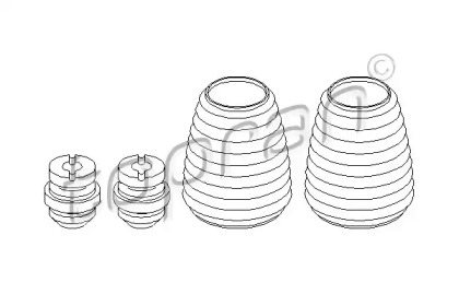 Пылезащитный комплект, амортизатор TOPRAN 914 038