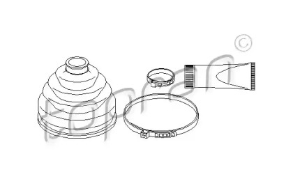 Комплект пылника, приводной вал TOPRAN 108 931