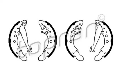 Комлект тормозных накладок TOPRAN 103 075