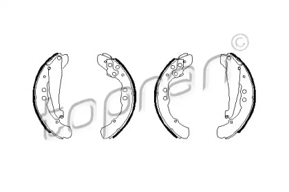 Комлект тормозных накладок TOPRAN 103 532