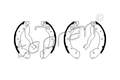 Комлект тормозных накладок TOPRAN 104 092