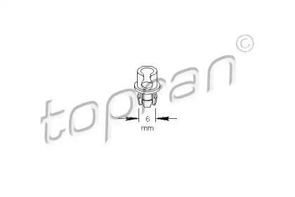 Зажим, молдинг / защитная накладка TOPRAN 109 034