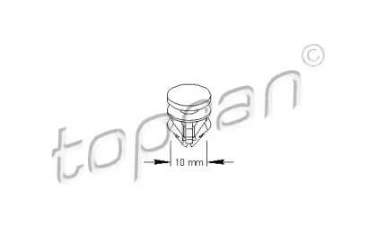 Зажим, молдинг / защитная накладка TOPRAN 111 491