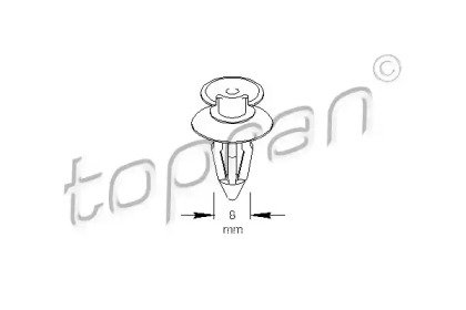 Зажим, молдинг / защитная накладка TOPRAN 109 024