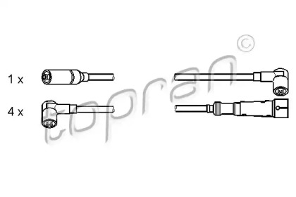 Комплект электропроводки TOPRAN 100 192